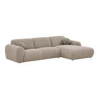 Clyde Lounge-soffa – Stone Grey (Höger)