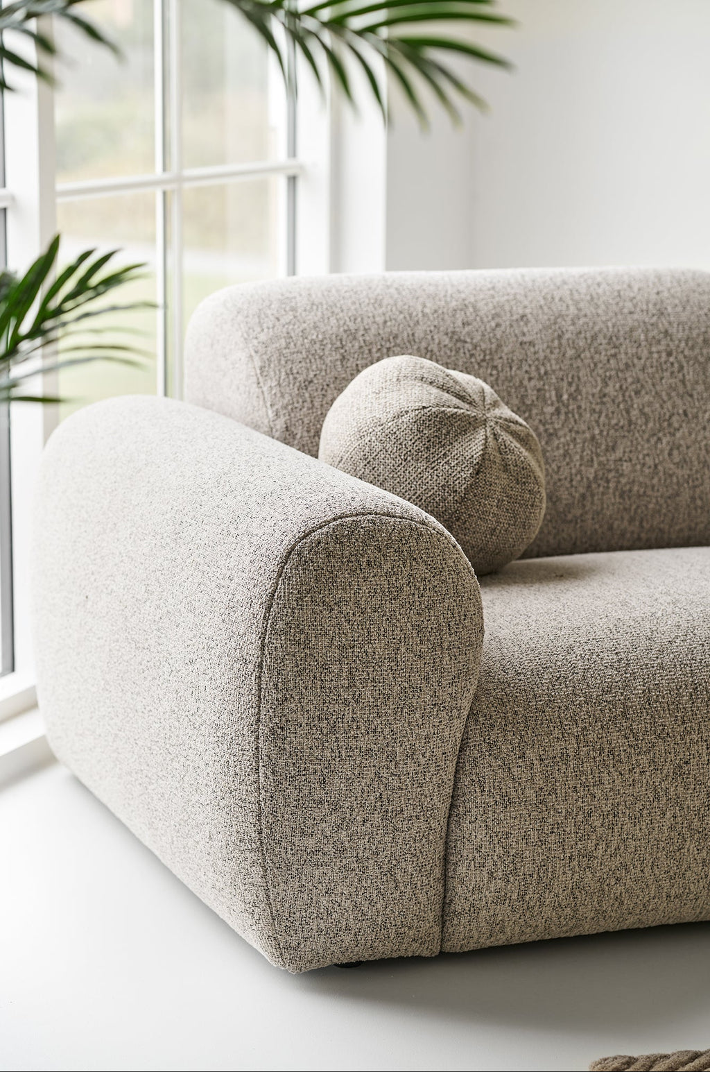 Clyde Lounge-soffa – Stone Grey (Höger)