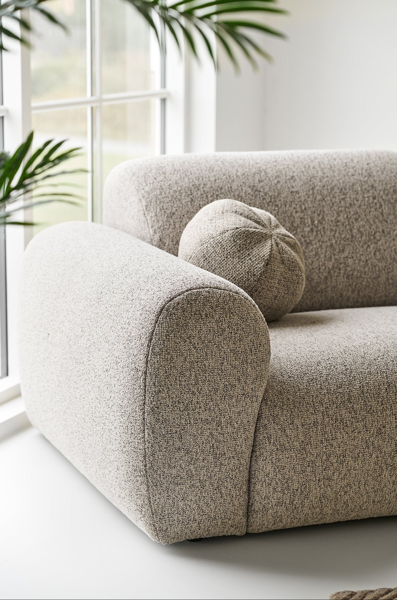 Clyde Lounge-soffa – Stone Grey (Höger)