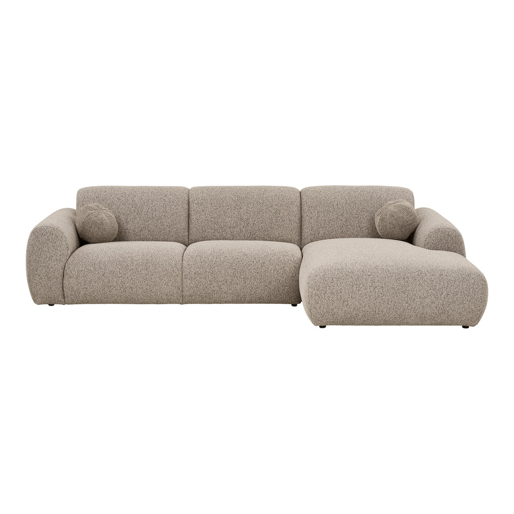 Clyde Lounge-soffa – Stone Grey (Höger)