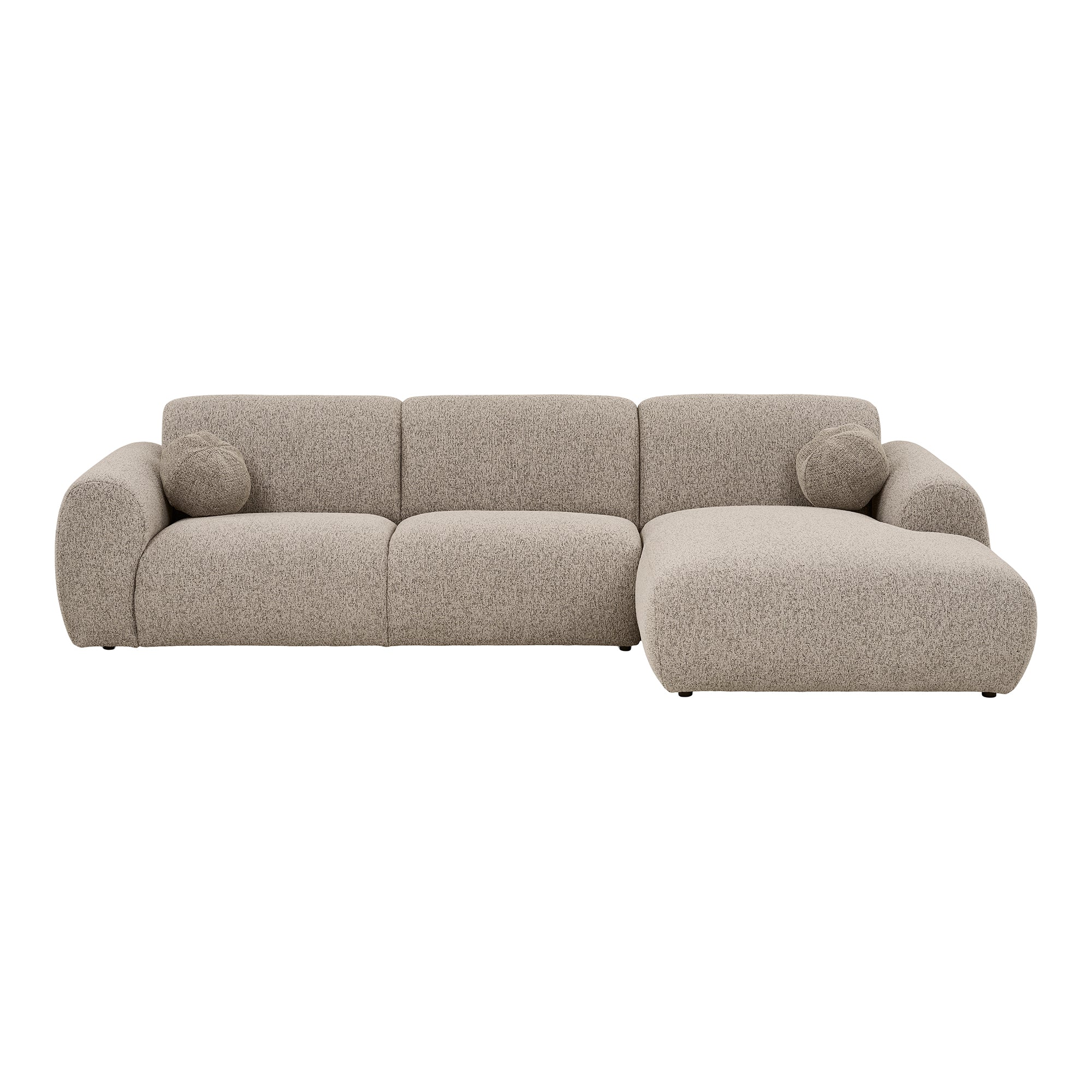 Clyde Lounge-soffa – Stone Grey (Höger)
