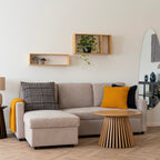 Belfast Bäddsoffa med schäslong och förvaring – Mörk Sand