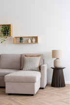 Belfast Bäddsoffa med schäslong och förvaring – Mörk Sand