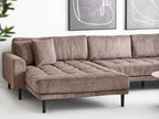 Lido U-Soffa Open End – Brun (Vänsterdivan)