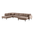 Lido U-Soffa Open End – Brun (Högerdivan)