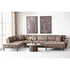 Lido U-Soffa Open End – Brun (Högerdivan)