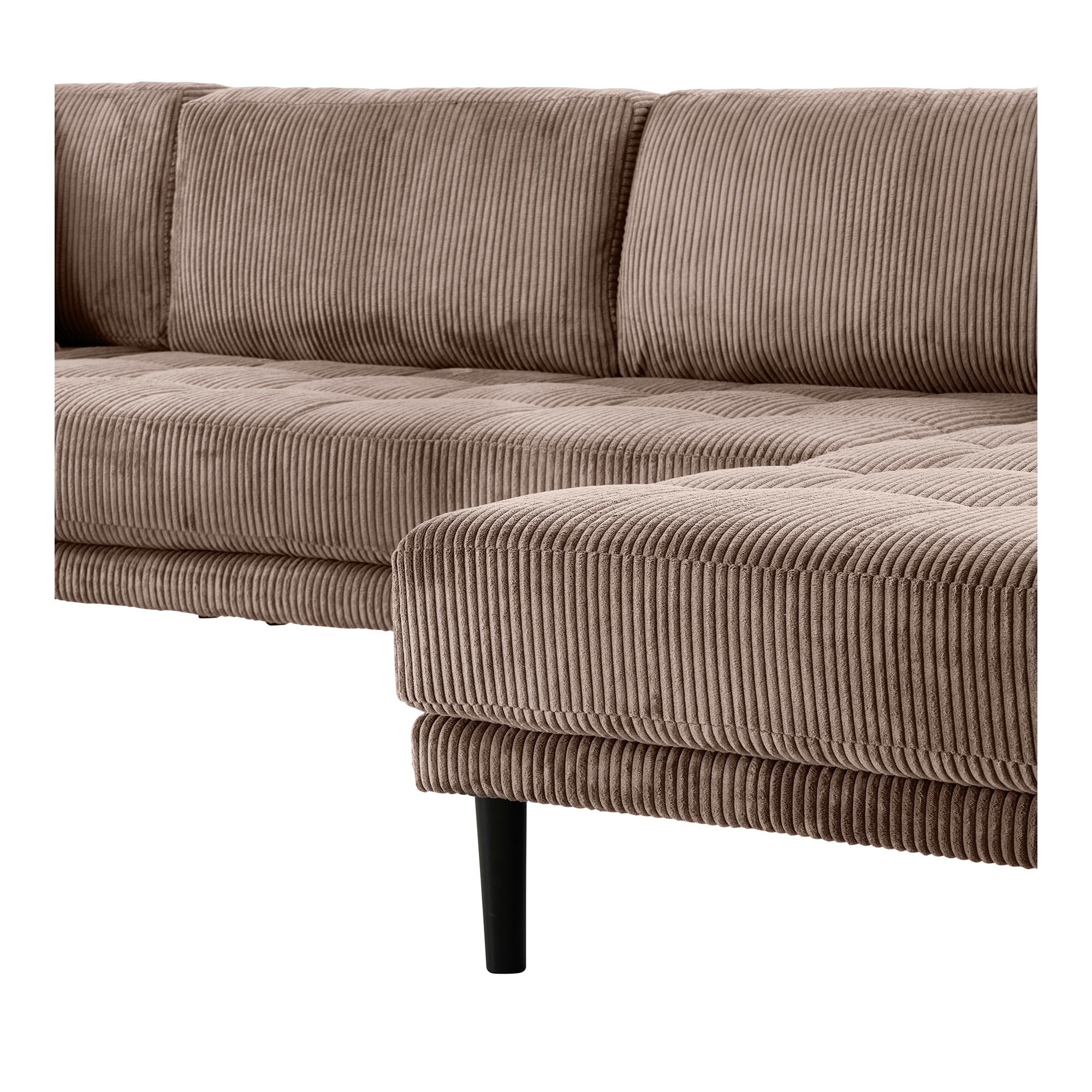 Lido U-Soffa Open End – Brun (Högerdivan)