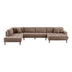 Lido U-Soffa Open End – Brun (Högerdivan)