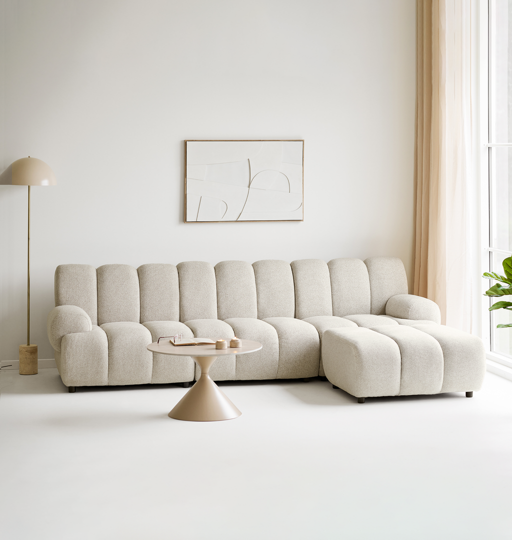 Taza Modulsoffa 3,5-sits med Puff – Sand (Höger)