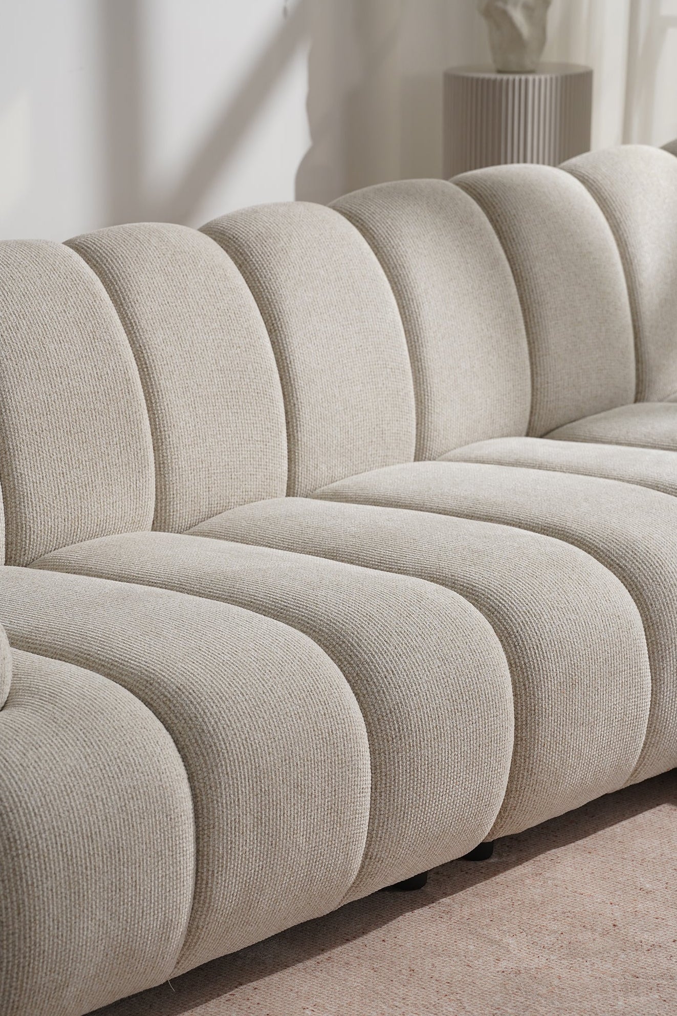 Taza Modulsoffa 3,5-sits med Puff – Sand (Höger)