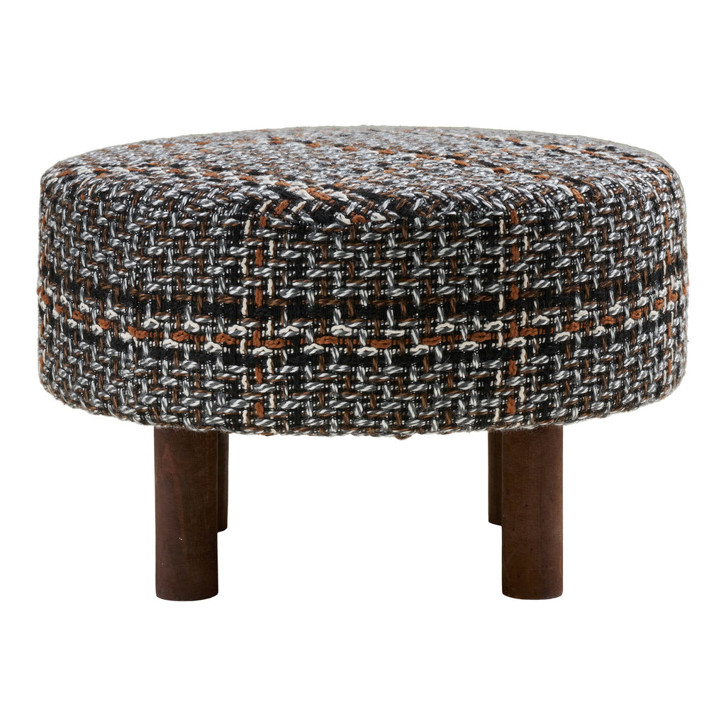 Falkirk Puff – Svart / Vit / Brun