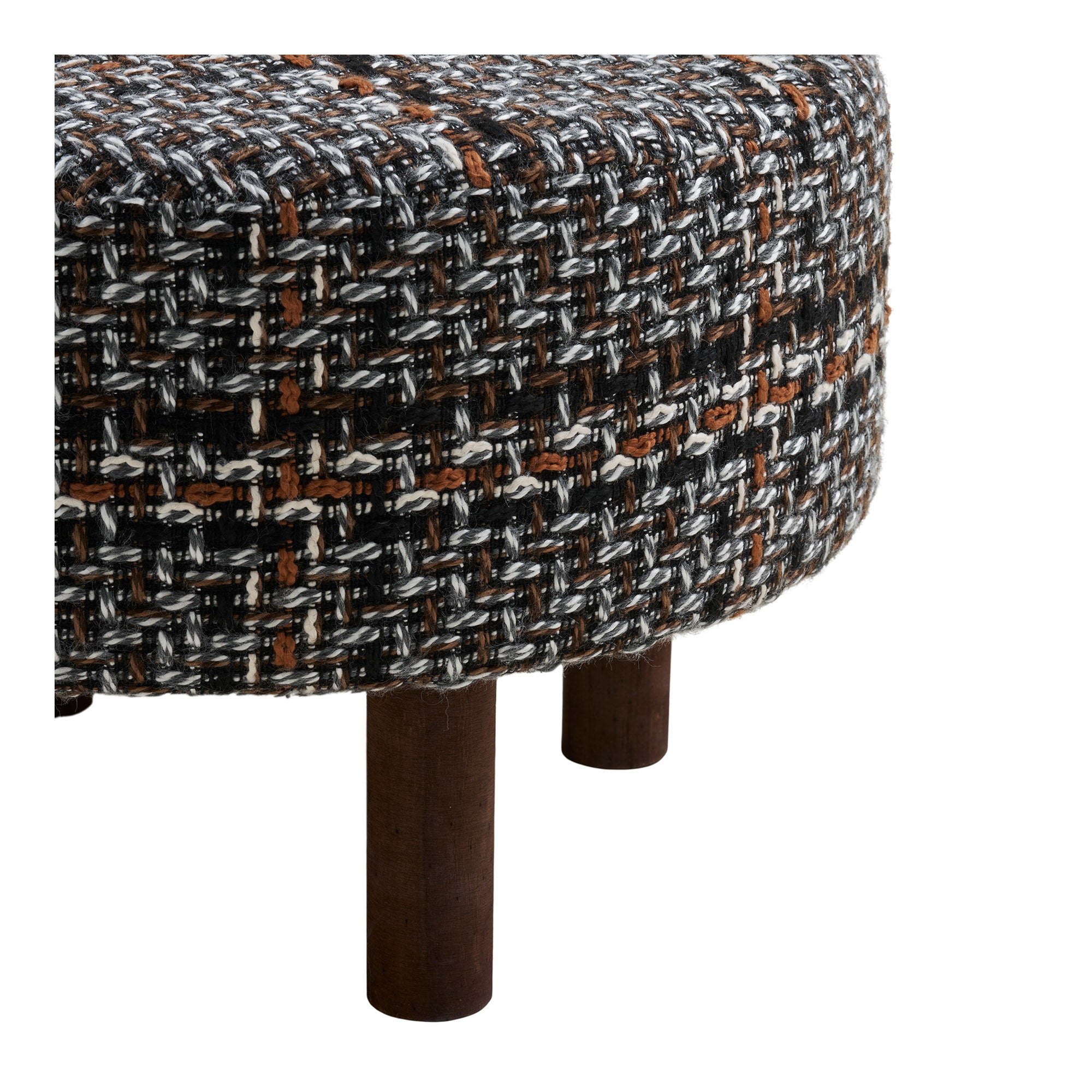 Falkirk Puff – Svart / Vit / Brun