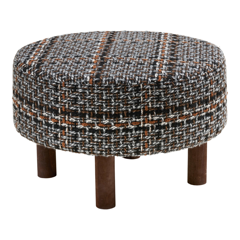 Falkirk Puff – Svart / Vit / Brun