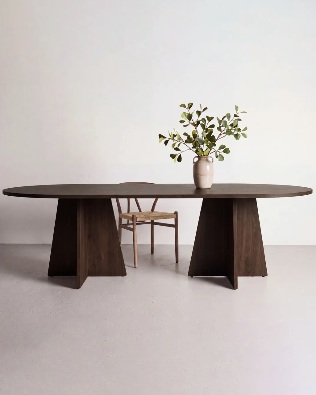 Bootcut Ovalt Matbord 200x100 – Mocca