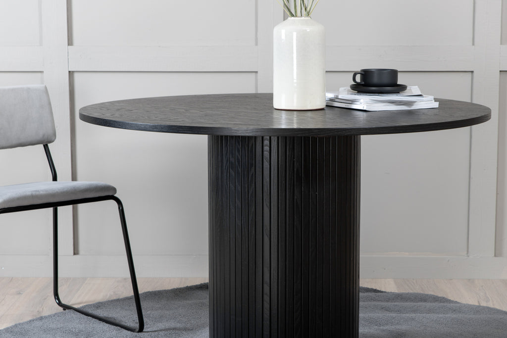 Bianca Runt Matbord – ⌀110 Svart