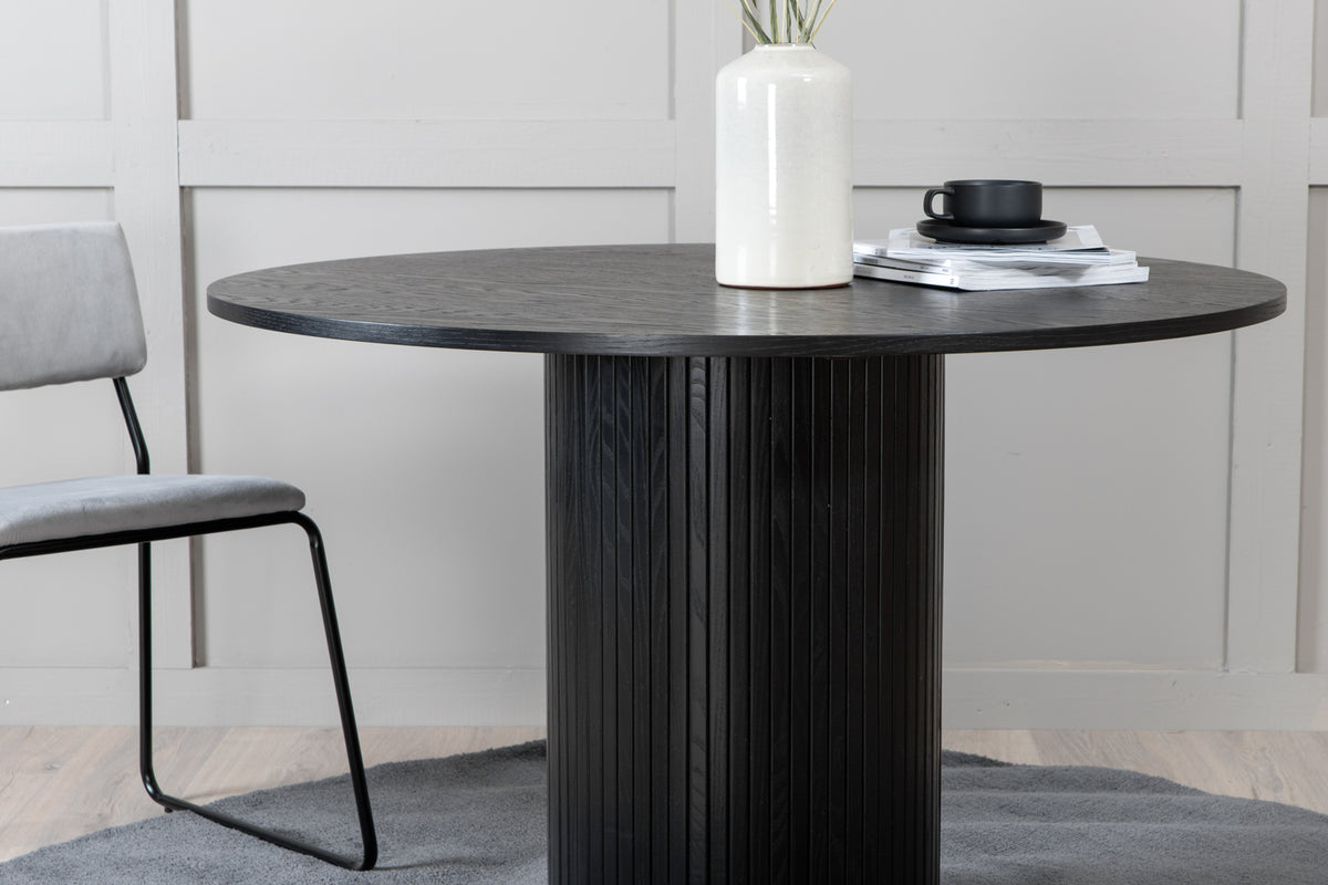 Bianca Runt Matbord – ⌀110 Svart