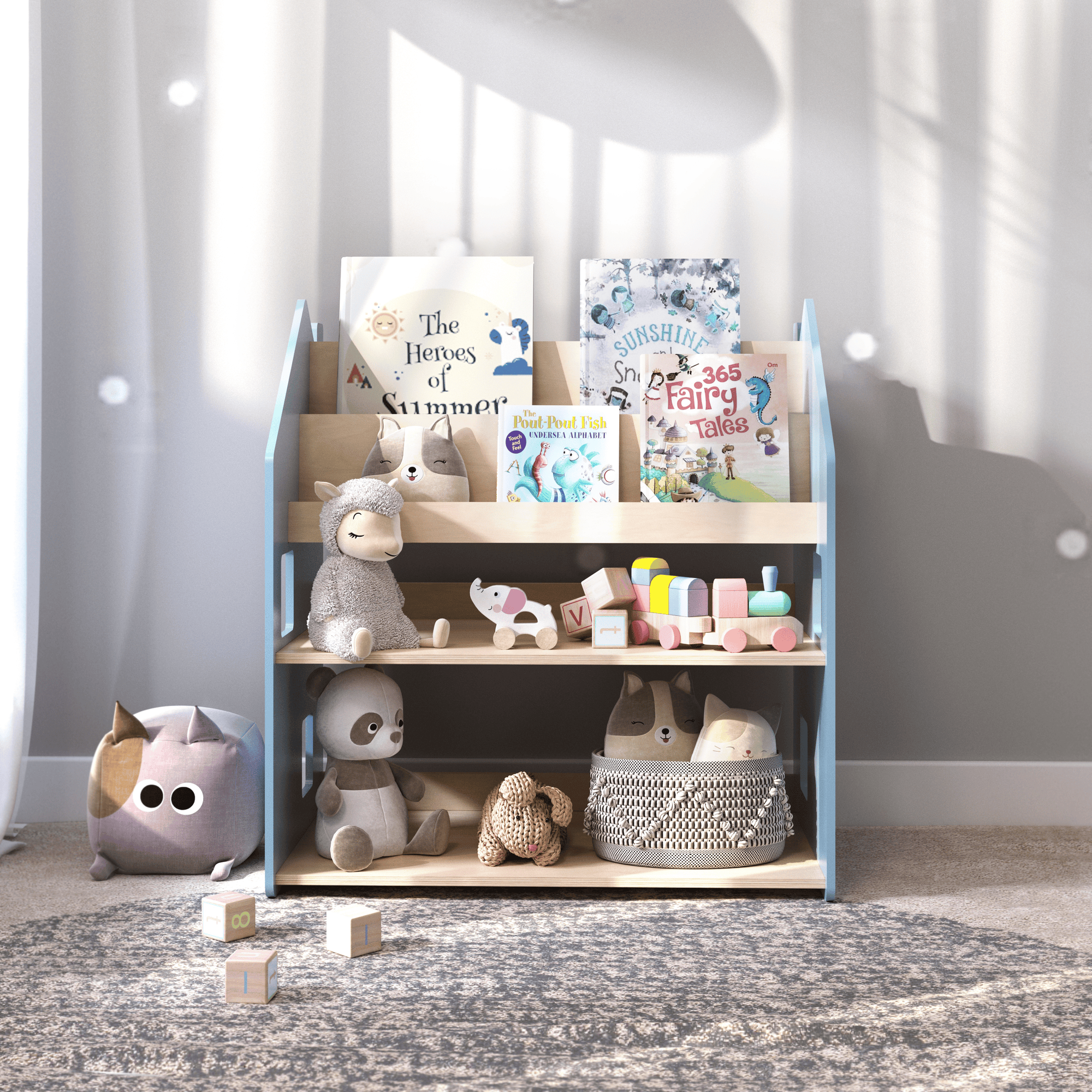 2in1-Kinderregal - zart blau – BusyKids