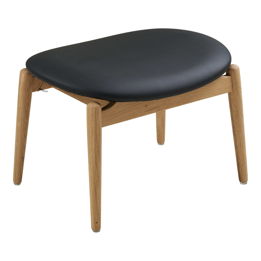 Olvera Fotpall – Natur / Svart