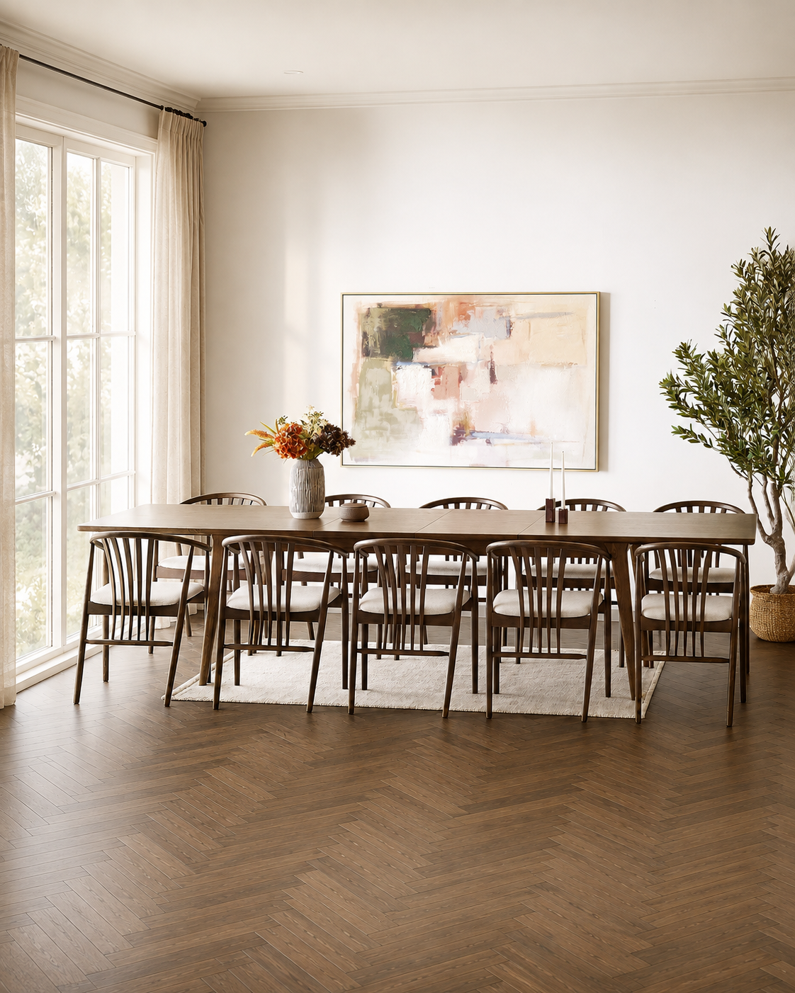 Darwin Matbord – Mörkbrun Ek 100 x 240/290/340 cm