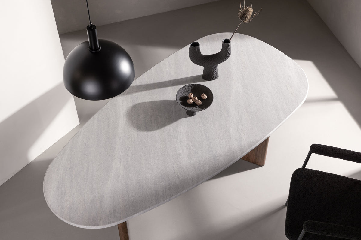 Grönvik Ovala Matbord 180 x 90 Ljusgrå