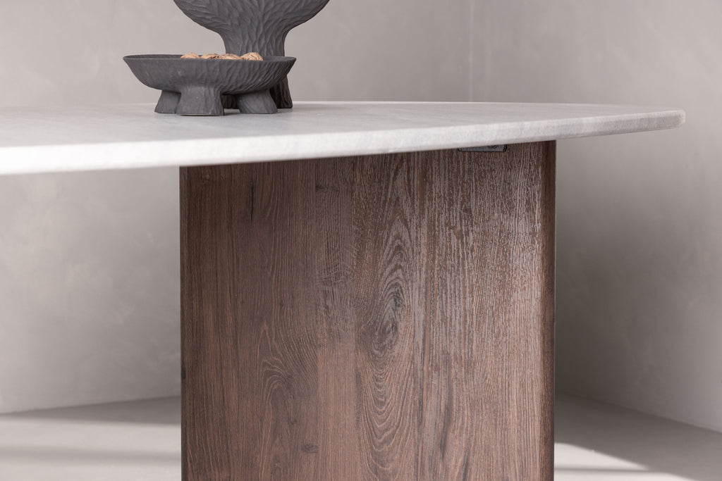 Grönvik Ovala Matbord 180 x 90 Ljusgrå