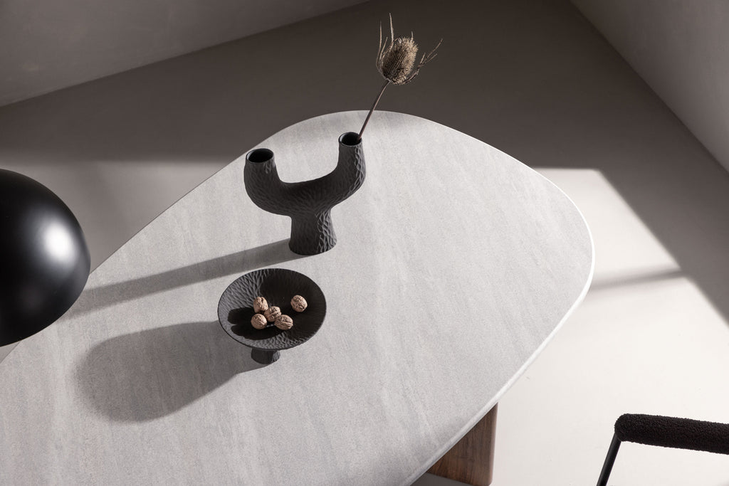 Grönvik Ovala Matbord 180 x 90 Ljusgrå