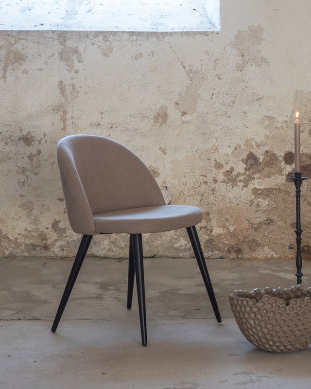 Velvet Matstolar 2-pack Beige