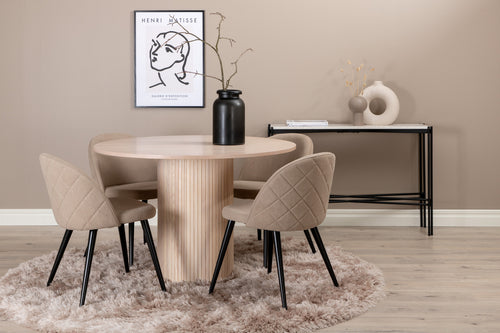 2-pack Velvet Matstolar Beige