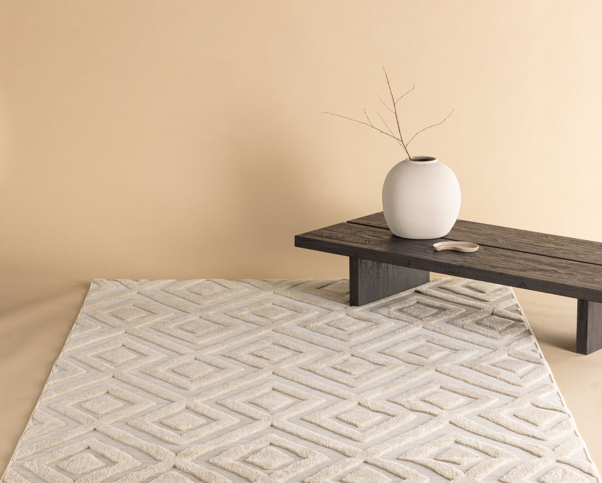 Pia Rektangulära Mattor 290 × 200 Beige