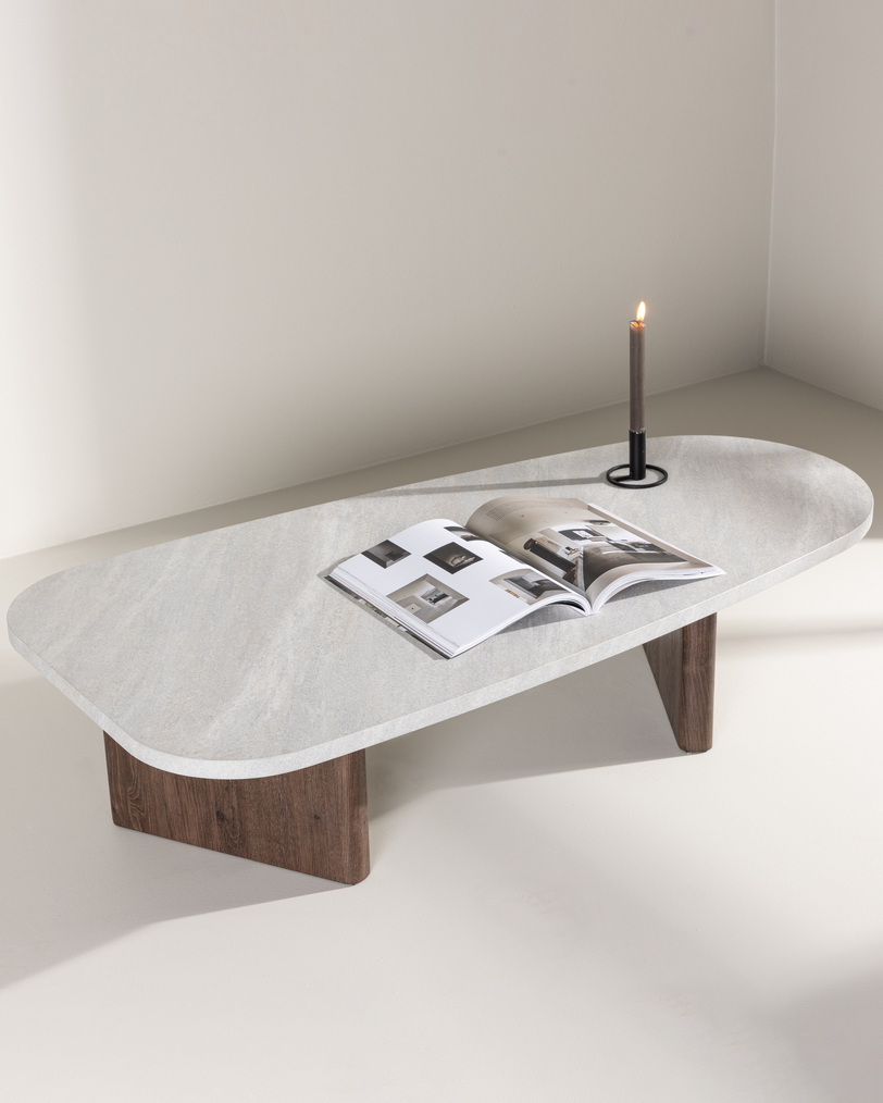 Grönvik Soffbord 130 x 65 Ljusgrå