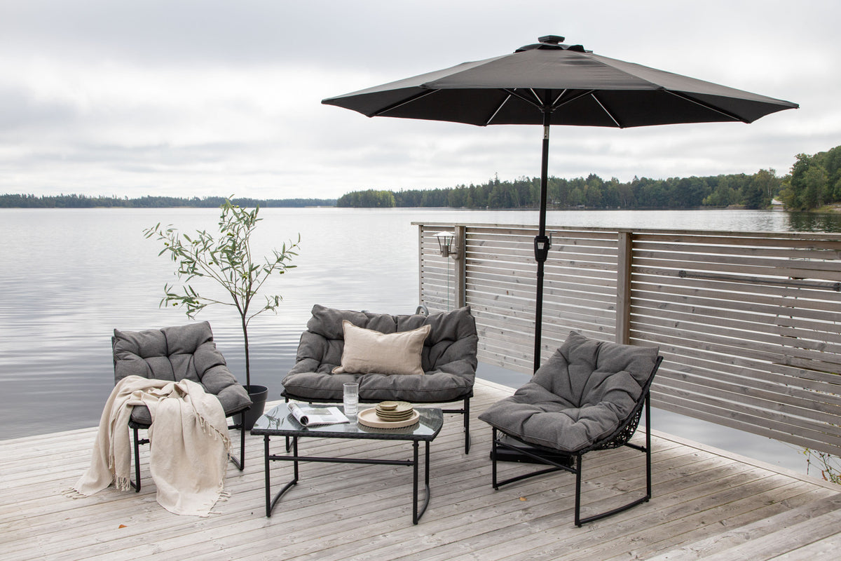 Sabal Parasoll med LED-belysning ⌀270