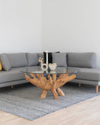 Amazonas Soffbord – Glas & Teak