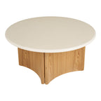 Motril Soffbord i Vit / Natur – Ø80x37 cm