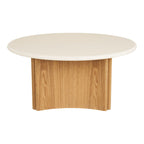 Motril Soffbord i Vit / Natur – Ø80x37 cm