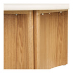 Motril Soffbord Set om 2 i Vit / Natur – Ø80 + Ø50 cm