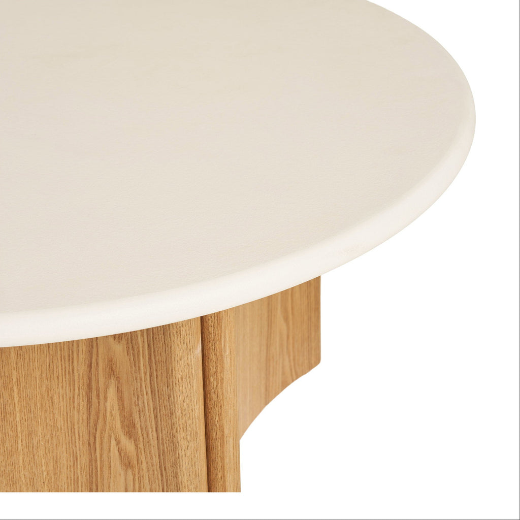 Motril Soffbord i Vit / Natur – Ø80x37 cm