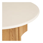 Motril Soffbord Set om 2 i Vit / Natur – Ø80 + Ø50 cm