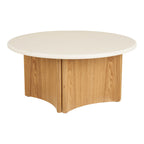 Motril Soffbord i Vit / Natur – Ø80x37 cm