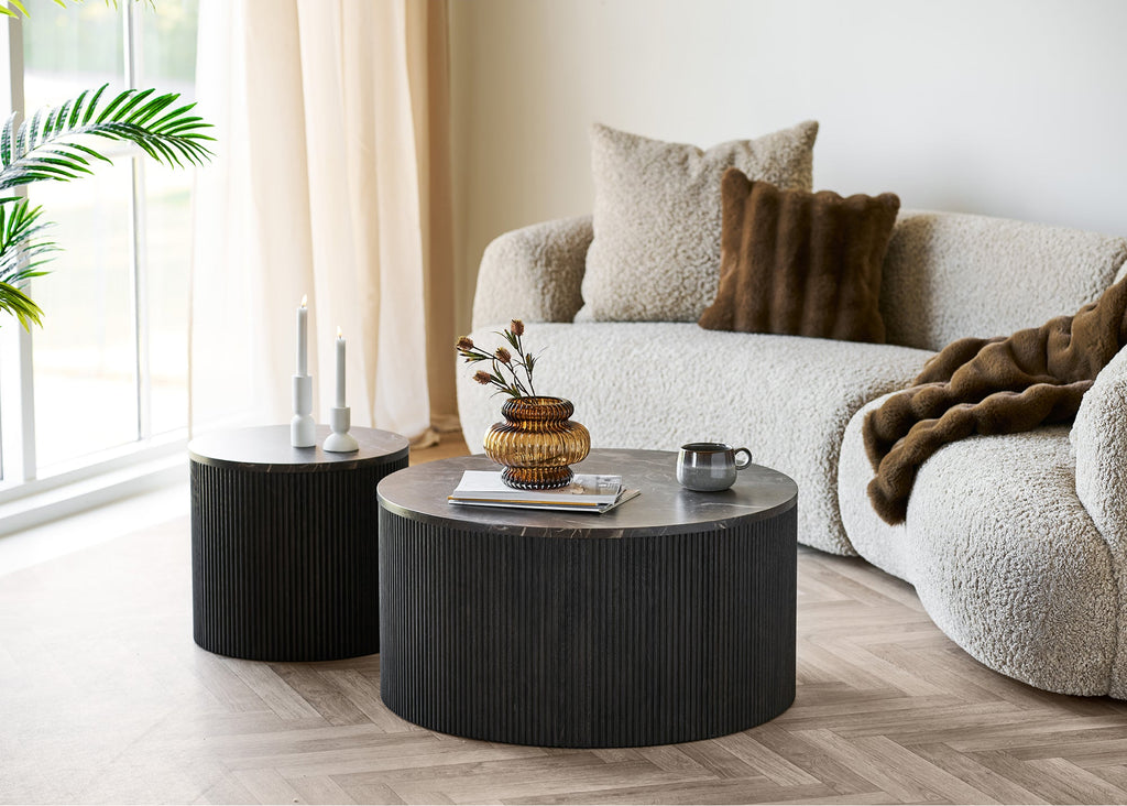 Rota Soffbord – Marmorlook Mörkbrun