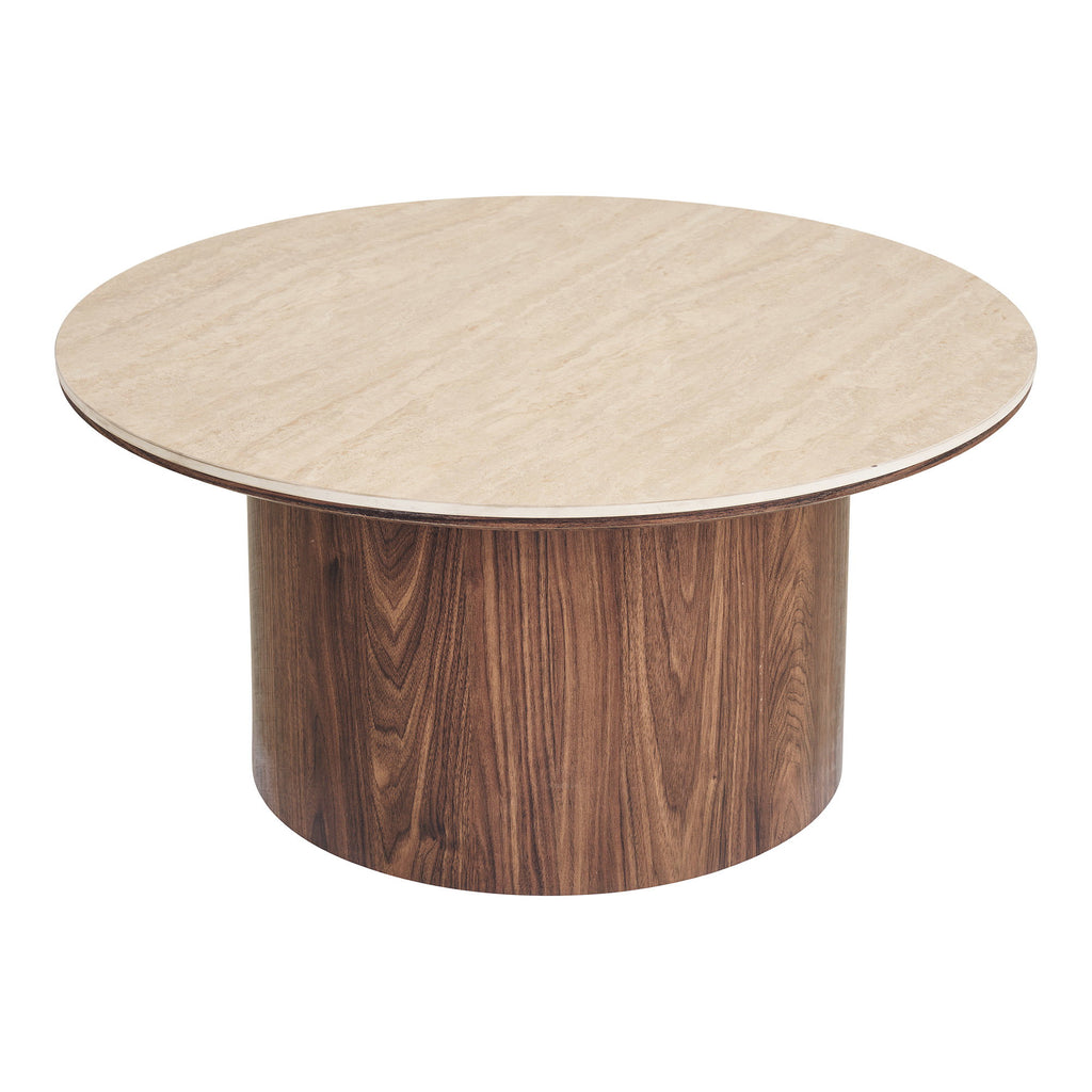 Delphi Soffbord – Keramisk Travertin / Mörkbrun