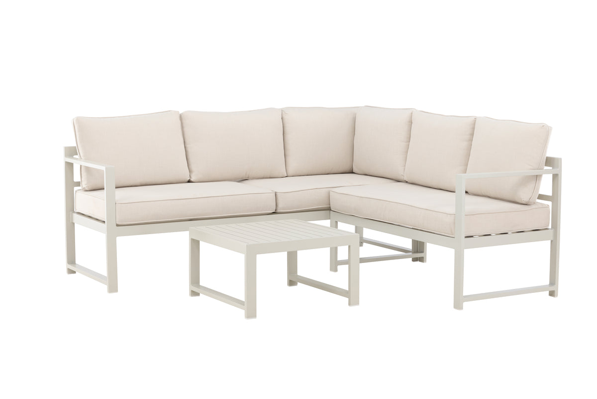 Salvador Hörngrupp Beige Aluminium