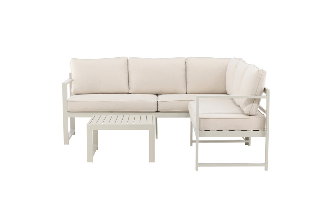 Salvador Hörngrupp Beige Aluminium