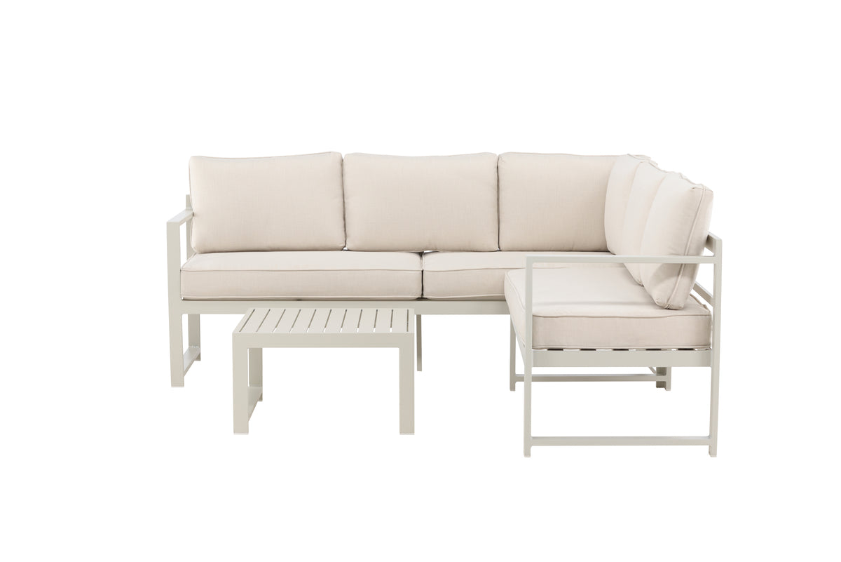 Salvador Hörngrupp Beige Aluminium