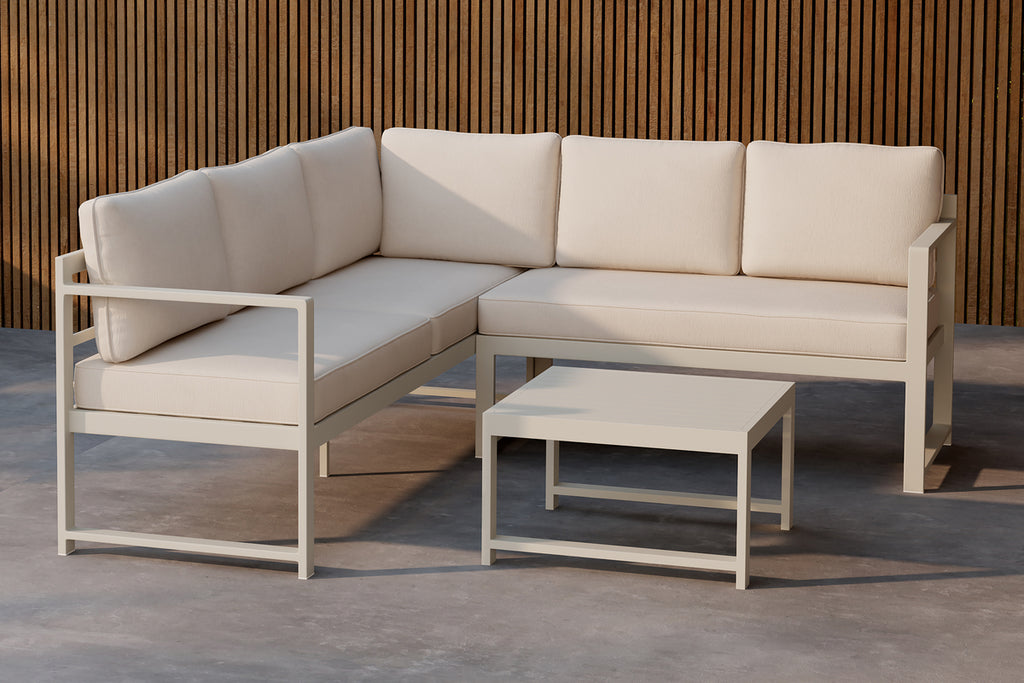 Salvador Hörngrupp Beige Aluminium