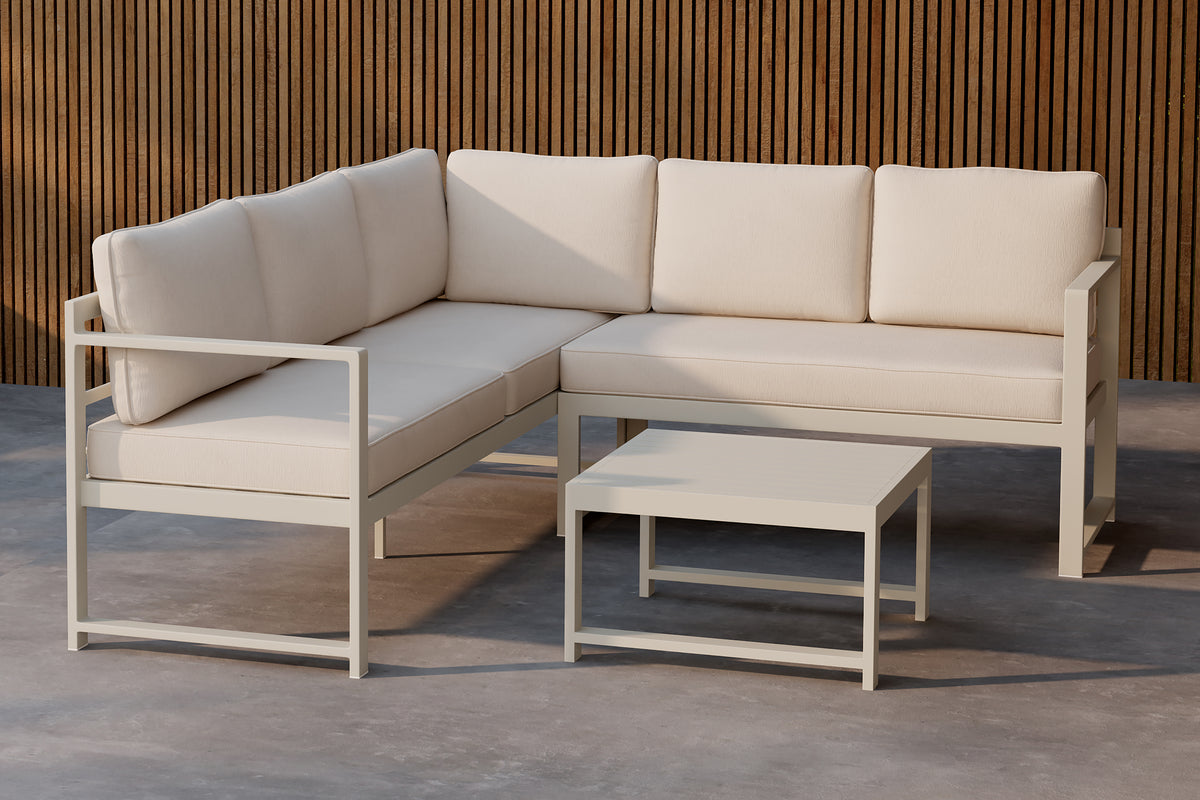 Salvador Hörngrupp Beige Aluminium