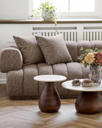 Heide Sidobord – Marmor & Mangoträ