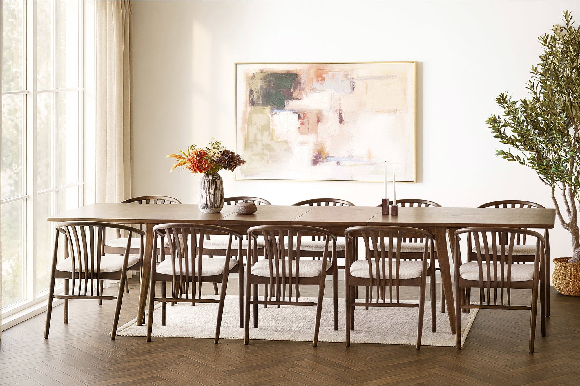 Darwin Matbord – Mörkbrun Ek 100 x 240/290/340 cm