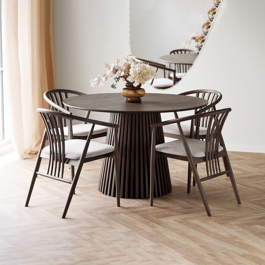 Osaka Matbord – Rökt Ek ø120