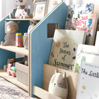 Bücherregal nach Montessori - zart blau / rosa – zart blau – BusyKids