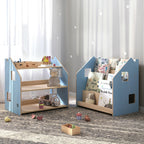 Bücherregal nach Montessori - zart blau / rosa – zart blau – BusyKids